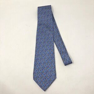 Gucci Silk Tie Mens One Size Blue Horse Bit Business Career Office Professional